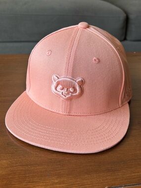 Chicago Cubs peach coloured Melonwear snap back hat